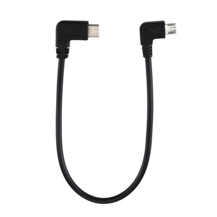 Essential USB Cable for Daily Smartphone Charging and Travel - black right-angle micro USB cable for reliable daily and travel charging