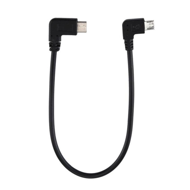 Essential USB Cable for Daily Smartphone Charging and Travel - black right-angle micro USB cable for reliable daily and travel charging