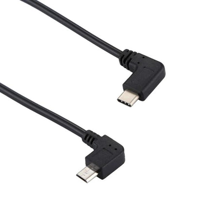 Essential USB Cable for Daily Smartphone Charging and Travel - right-angle USB-C to Micro-USB cable for reliable everyday and travel charging