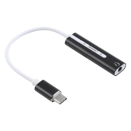 Aluminum USB-C Sound Adapter for 7.1 Channel Audio Enhancement - compact black dongle for gaming, streaming, and calls