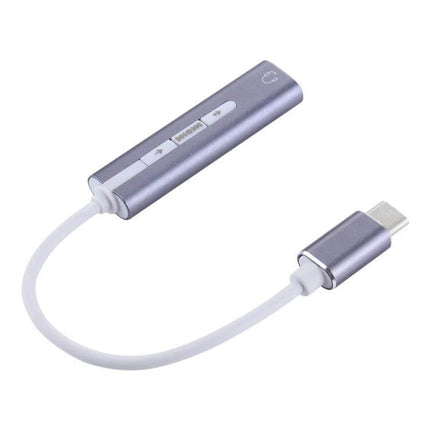 Aluminum USB-C Sound Adapter for 7.1 Channel Audio Enhancement - compact aluminum USB-C converter for virtual 7.1 surround sound