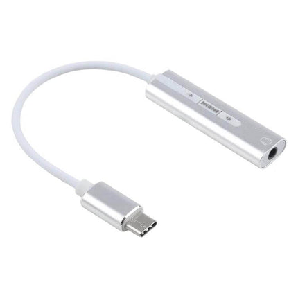 Aluminum USB-C Sound Adapter for 7.1 Channel Audio Enhancement - sleek silver dongle converting stereo to virtual 7.1 for gaming, streaming, calls