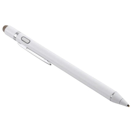 Active Rechargeable Stylus Pen for Precise Touch Screen Writing - slim white rechargeable stylus for tablets and smartphones