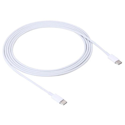 2 Meter USB-C Charging Cable for Everyday Device Needs white USB-C to USB-C 2m cable coiled, USB 3.1 high-speed charging and data transfer