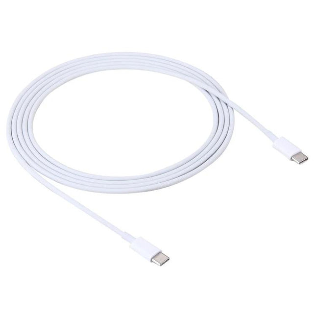 2 Meter USB-C Charging Cable for Everyday Device Needs white USB-C to USB-C 2m cable coiled, USB 3.1 high-speed charging and data transfer