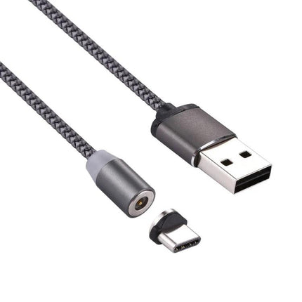Convenient Magnetic USB-C Cable for Daily Use at Home, Office, and Travel - braided magnetic USB-A to USB-C charging cable with detachable tip