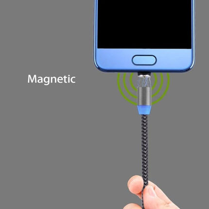 Convenient Magnetic USB-C Cable for Daily Use at Home, Office, and Travel - braided magnetic phone charging cable attached to smartphone