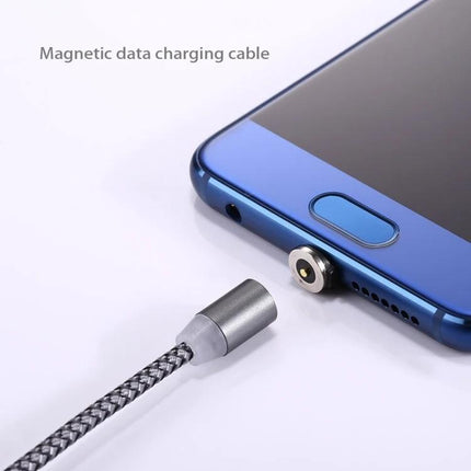 Convenient Magnetic USB-C Cable for Daily Use at Home, Office, and Travel - braided magnetic USB-C charging cable connecting to smartphone