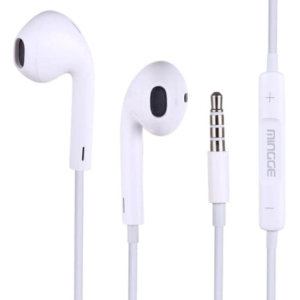 Wired Earphones With Microphone For Commuting And Office Calls white M27 with 3.5mm jack and inline mic for clear calls