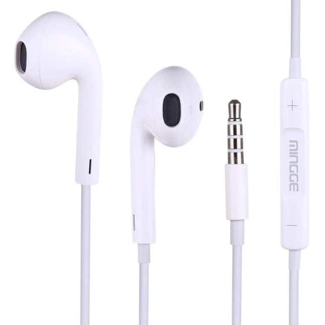 Wired Earphones With Microphone For Commuting And Office Calls white M27 ergonomic 3.5mm cable inline mic for clear calls