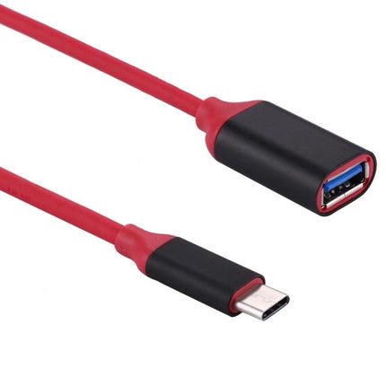 USB-C Adapter for Daily Device Connections on Your Phone — red USB-C to USB-A adapter cable for connecting flash drives and keyboards on the go
