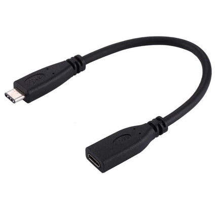 USB-C Adapter Cable for Everyday Device Charging Needs – black Type-C male to female extension for desk and car charging convenience