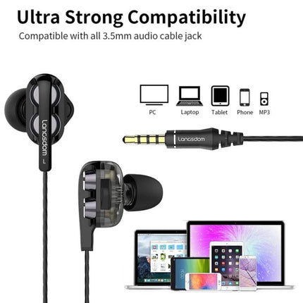 Langsdom Wired In Ear Headset With Comfort Fit For Commuting wired 3.5mm in-ear earbuds with 8mm drivers for commuting