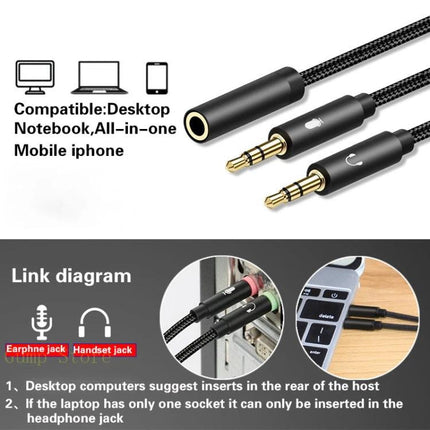 Langsdom Wired In Ear Headset With Comfort Fit For Commuting wired 3.5mm splitter adapter for desktop laptop mobile use