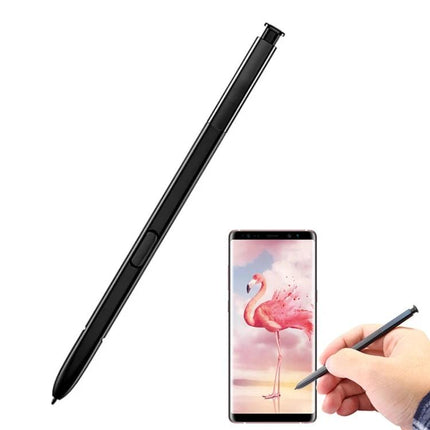 Stylus Pen for Samsung Galaxy Note 8 - For Writing and Noting shown beside Galaxy Note 8 with hand using pen