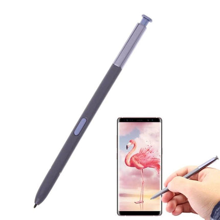 Stylus Pen for Samsung Galaxy Note 8 - For Writing and Noting, replacement stylus showing gray pen and Note 8 used for note-taking