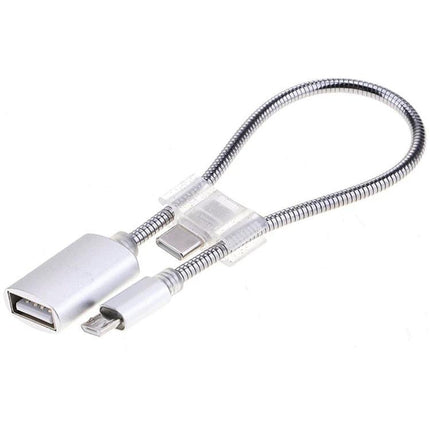 Essential Charging Cable for Daily Mobile Device Needs - durable silver USB to micro-USB sync and charging cable for commuting and travel