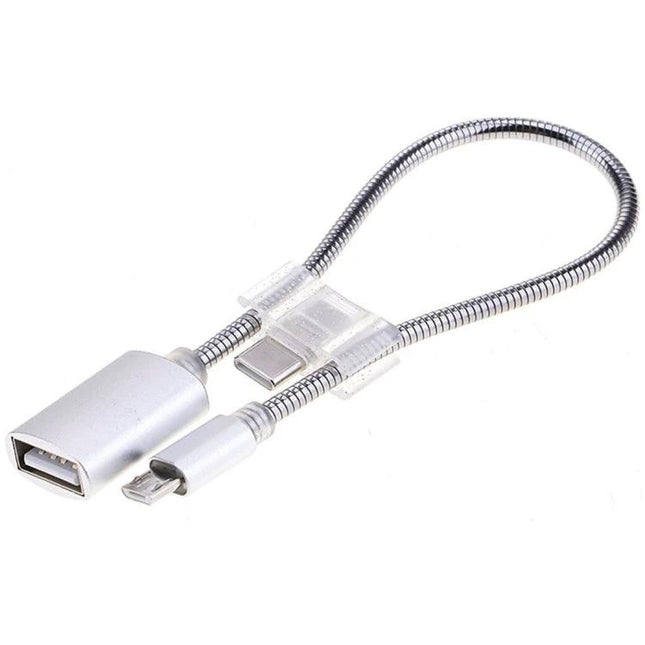 Essential Charging Cable for Daily Mobile Device Needs - durable silver USB to micro-USB sync and charging cable for commuting and travel