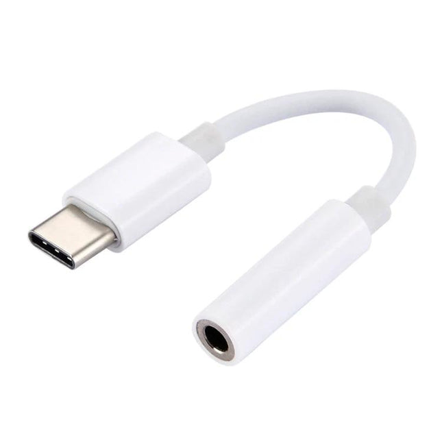 Audio Cable for Connecting Phones to Speakers in Daily Use - White Type-C to 3.5mm adapter for phone to speaker connections