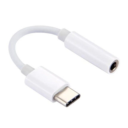 Audio Cable for Connecting Phones to Speakers in Daily Use - White Type-C to 3.5mm adapter for everyday music and streaming