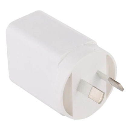 18W AU Plug Power Adapter for Travel and Daily Use compact white charger with AU plug prongs for smartphones and tablets