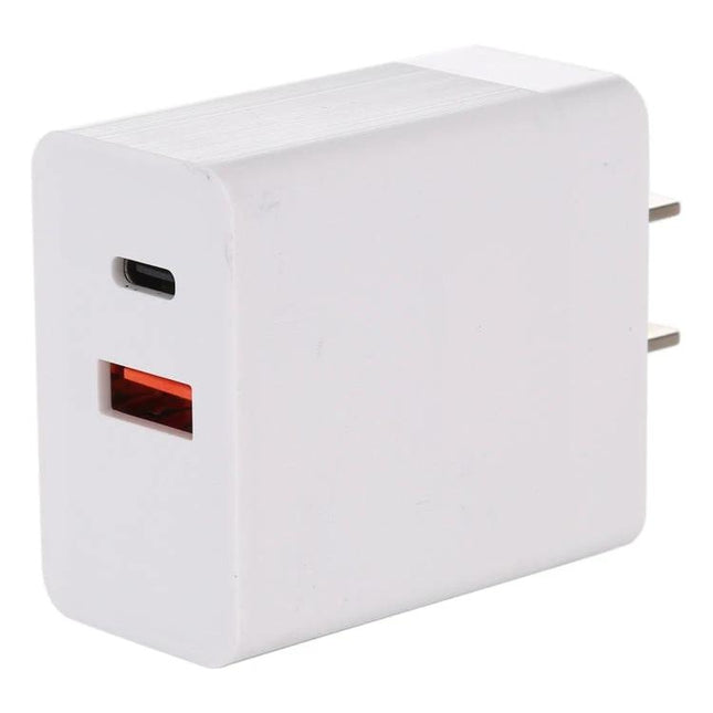 24W Fast USB Charger with US Plug for Daily and Travel Use compact white dual-port charger for smartphones and tablets