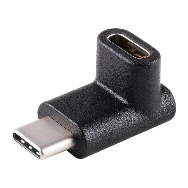 Elbow Design USB-C Extension Adapter for Charging and Data Transfer compact black right-angle connector for tight spaces