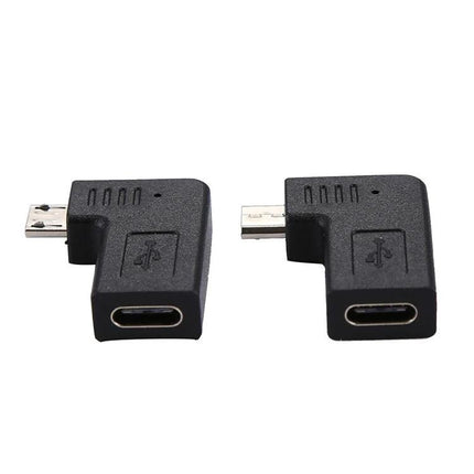 Adapter for Everyday USB-C to Micro USB Device Links on the Go - compact right-angle USB-C to Micro USB adapter for charging and data transfer