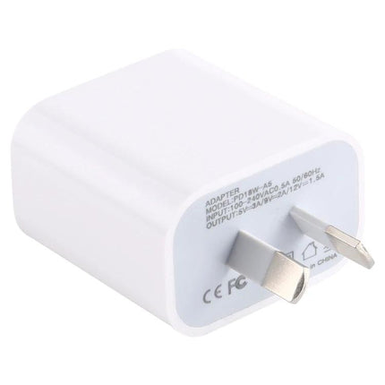 Compact AU Plug Wall Charger for Daily Home and Travel Use - compact white lightweight AU plug wall charger for smartphone and tablet charging