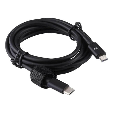 USB-C Charging Cable for ASUS X205T Laptop, 1.5 Meters Long - black 1.5m cable with USB-C connector for travel and desktop charging