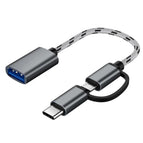 Micro USB 17cm Grey / Grey