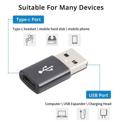 This adapter connects USB-C devices for everyday charging