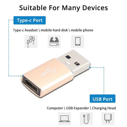 This adapter connects USB-C devices for everyday charging