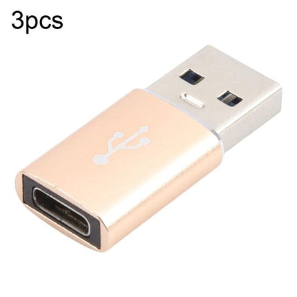 This adapter connects USB-C devices for everyday charging - compact gold USB-A to USB-C adapter for fast phone charging and file transfer