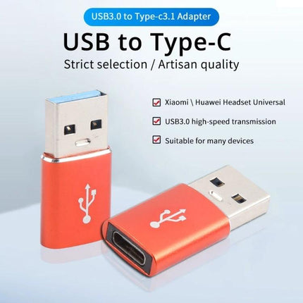 This adapter connects USB-C devices for everyday charging USB-A to Type-C reversible adapter for fast charging and data transfer