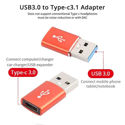 This adapter connects USB-C devices for everyday charging - red USB3.0 to Type-C adapter for phone, tablet and laptop charging and file transfer