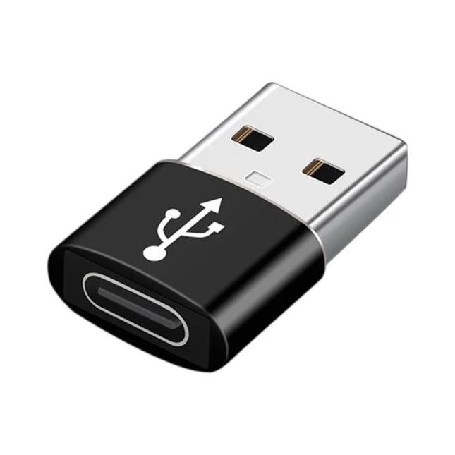 USB-C Adapter for Daily Device Connections at Home - Compact blind-insertion USB-A to USB-C adapter for fast charging and data sync