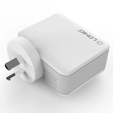 LDNIO Charger for Daily Device Powering During Travel - white 4-port USB travel wall charger compact design