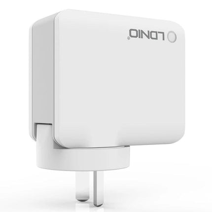 LDNIO Charger for Daily Device Powering During Travel compact four-port USB wall adapter in white for travel and commuting