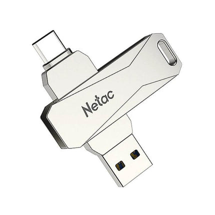 Netac 128GB USB Flash Drive with Type-C for Easy Data Transfer - dual Type-C and USB OTG storage for smartphones and PCs