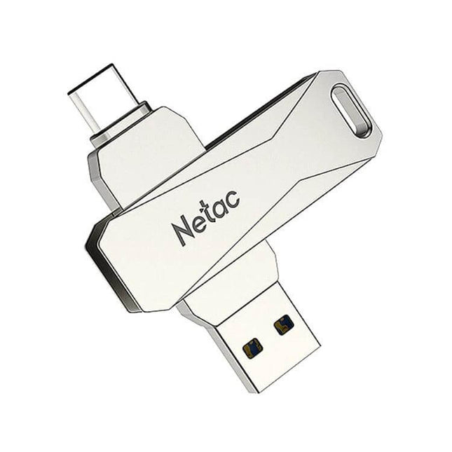 Netac 128GB USB Flash Drive with Type-C for Easy Data Transfer - dual Type-C and USB OTG storage for smartphones and PCs