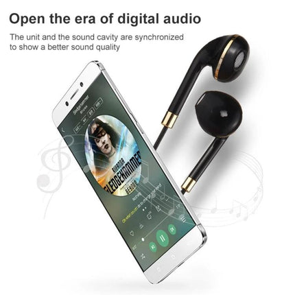 Black Wired 3.5mm In-Ear Earphones With Mic And Remote For Commuting shown plugged into smartphone