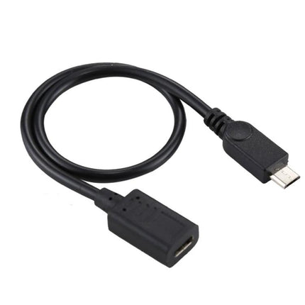Versatile USB Cable for Everyday Smartphone Charging Needs - black Type-C to Micro USB charging and data transfer cable for mixed-device households