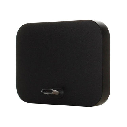 Practical Desk Stand for Type-C Smartphone Charging - compact black aluminum alloy dock for charging and hands-free viewing on desks
