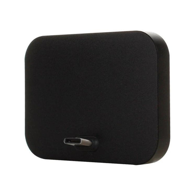 Practical Desk Stand for Type-C Smartphone Charging - compact black aluminum alloy dock for charging and hands-free viewing on desks