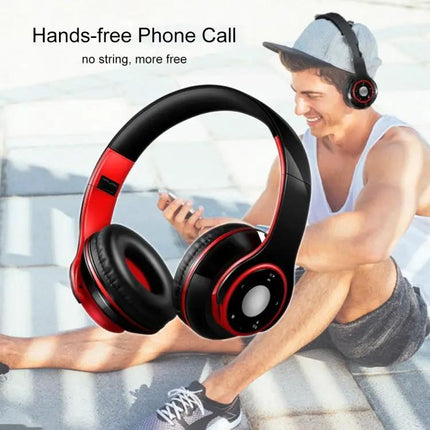 SG-8 Bluetooth 4.0 + EDR Headphones Wireless Over-ear TF Card FM Radio Stereo Music Headset with Mic | Syndmart