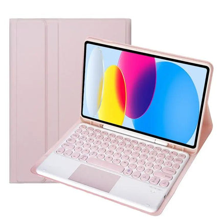 Leather Texture Bluetooth Keyboard Case for iPad 10th Generation