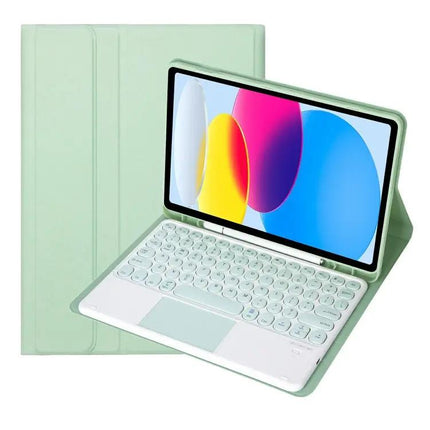 Leather Texture Bluetooth Keyboard Case for iPad 10th Generation