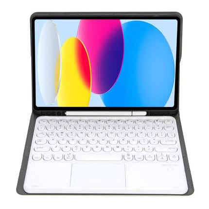 Leather Texture Bluetooth Keyboard Case for iPad 10th Generation
