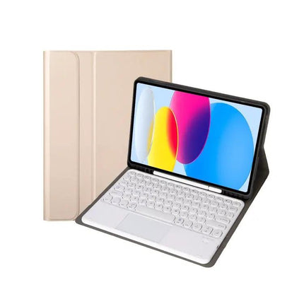 Leather Texture Bluetooth Keyboard Case for iPad 10th Generation